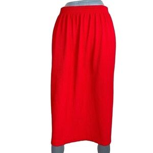 Large Vintage Kathie Lee Maxi Skirt Textured Elastic Waistband Stretch